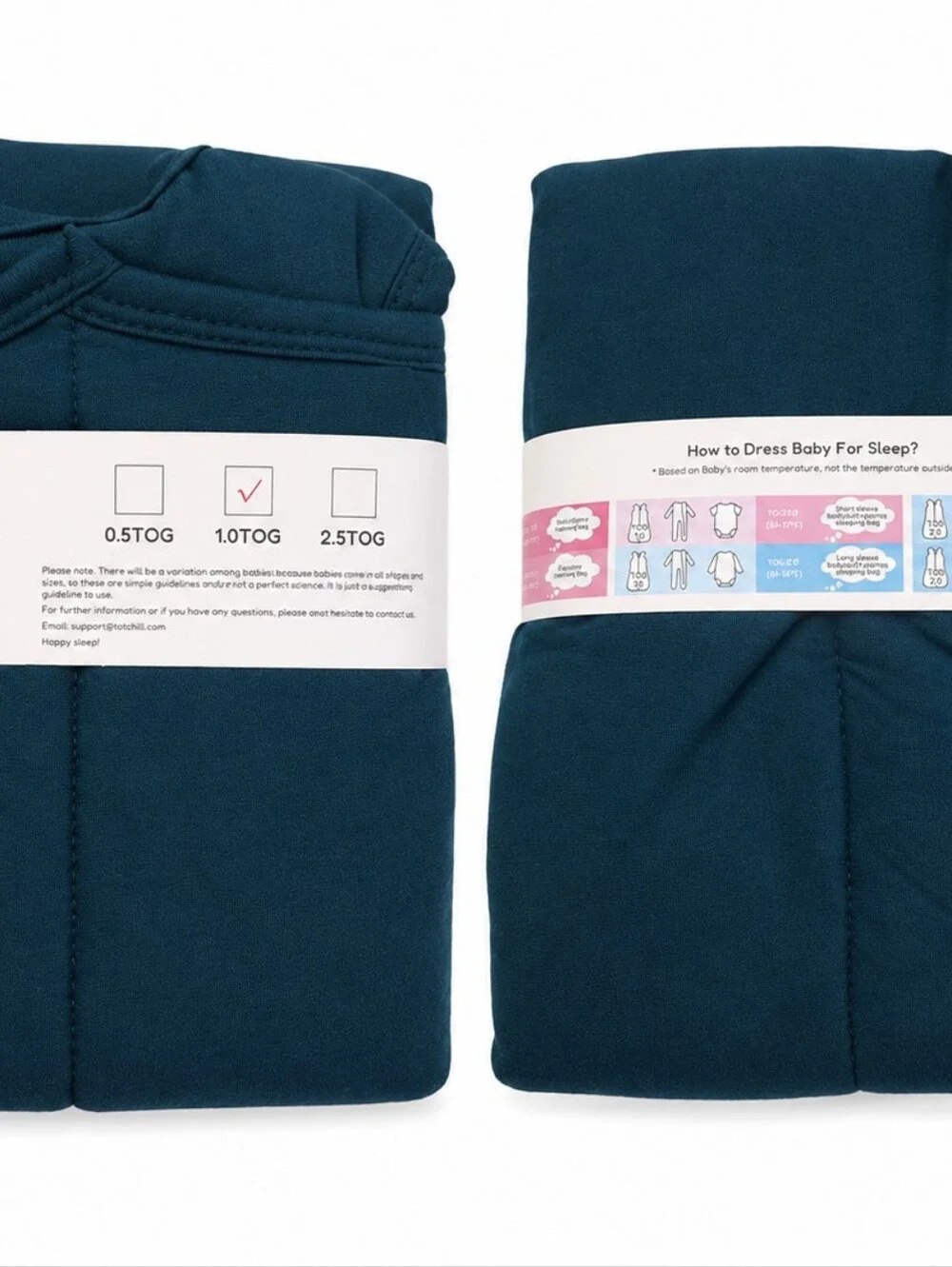 TOTBASIC Baby Swaddle Blanket XS 0-3 Months 1.0 TOG Dark Teal New
